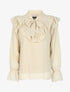 Blouse à détails volantés - Beige - 1