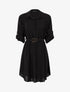Robe chemise coupe patineuse - Noir - 1