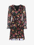 Robe cache coeur à imprimé fleuri - Noir - 1