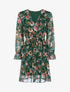 Robe cache coeur à imprimé fleuri - Vert foncé - 1