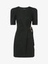 Robe portefeuille à manches gigot - Noir - 1