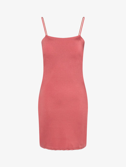 Robe moulante satinée - Rose foncé - 1
