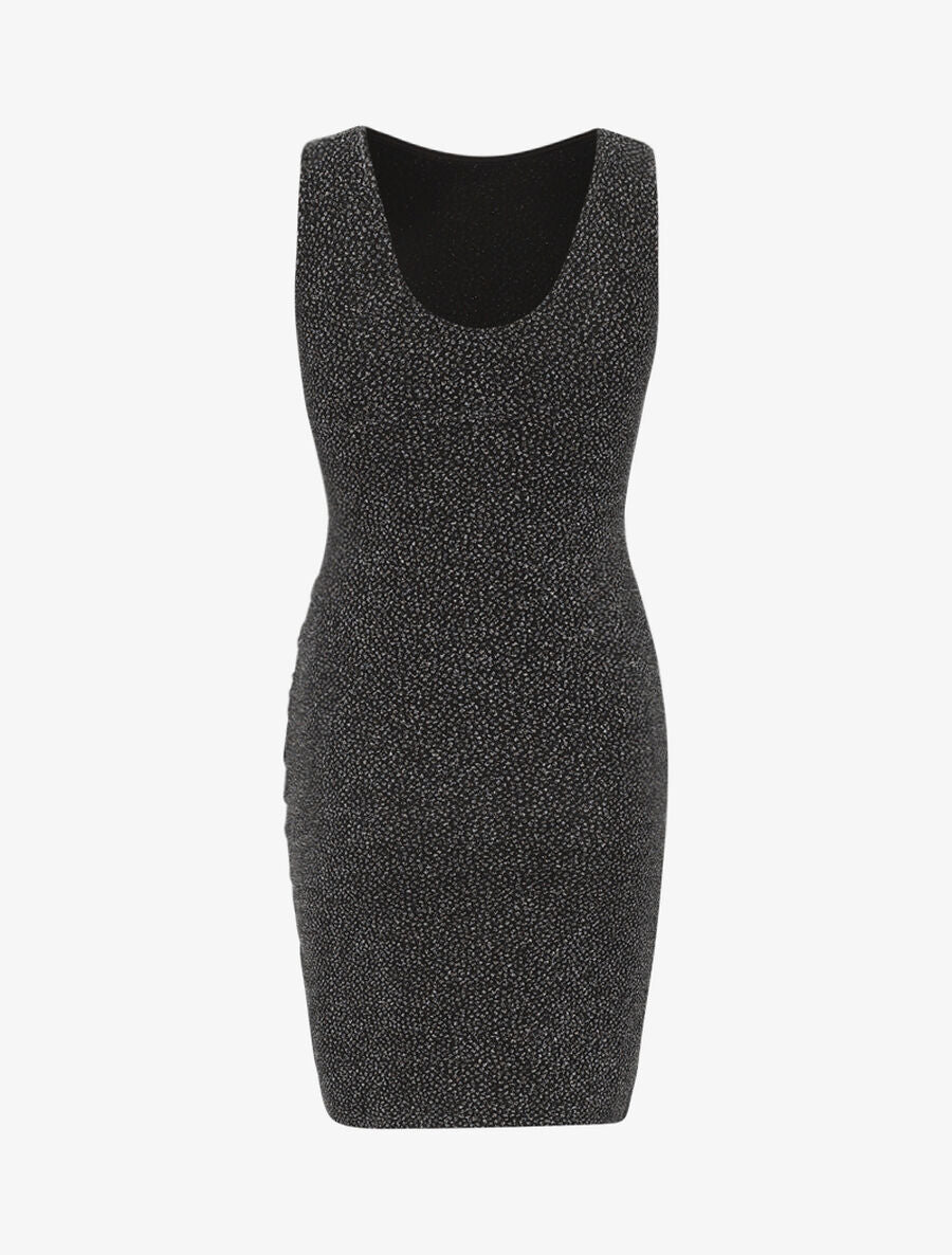 Robe brillante effet drapé - Argent - 2