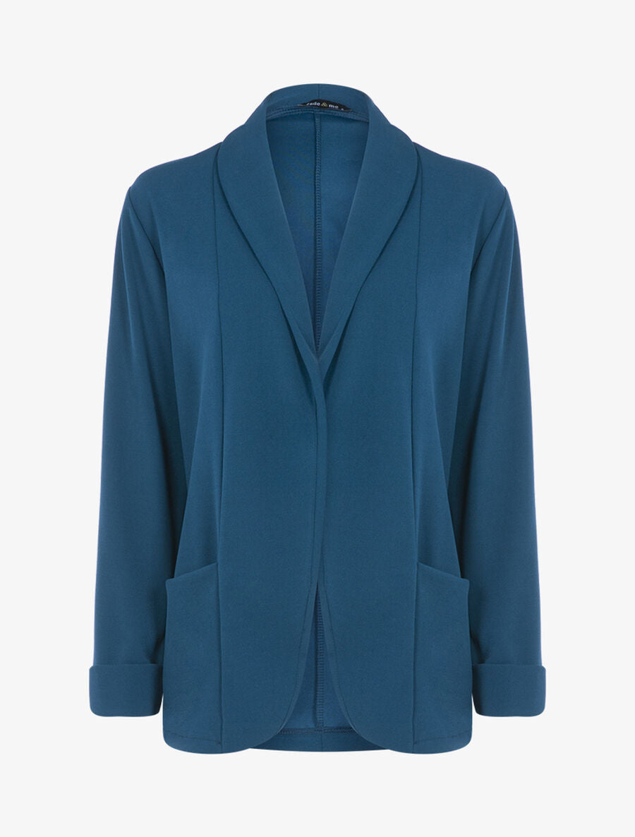 Veste légère fluide - Bleu pétrole - 1