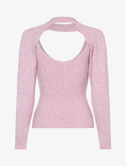 Ensemble de tops superposés - Rose - 2
