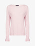 Pull à manches volantées - Rose - 1