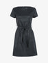 Robe classique en simili - Noir - 1