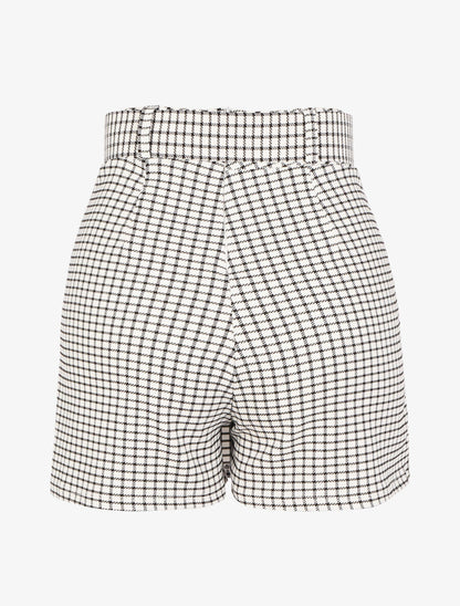 Short à imprimé petits carreaux - Noir - 2