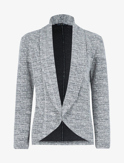 Veste effet texturé - Gris clair - 1