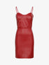 Robe en simili à buste à coutures - Bordeaux - 1