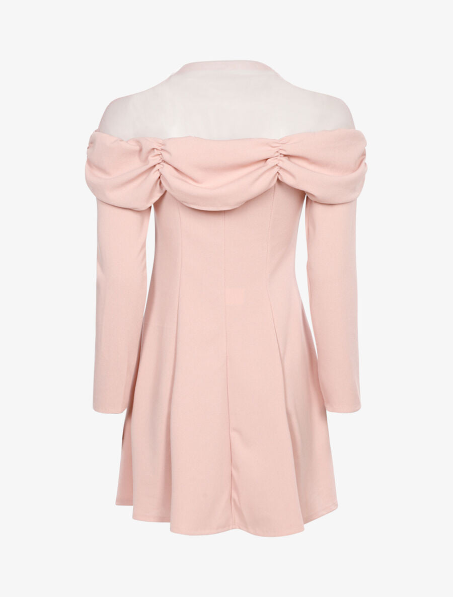 Robe buste à plis - Rose - 2