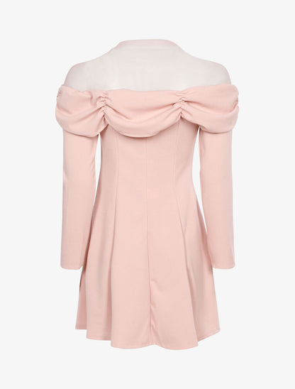 Robe buste à plis - Rose - 2
