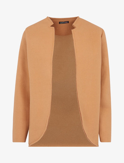 Veste casual en feutre - Camel - 1
