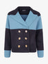 Caban court color block - Noir/bleu - 1