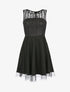 Robe sans manches en résille et sequins - Noir - 1