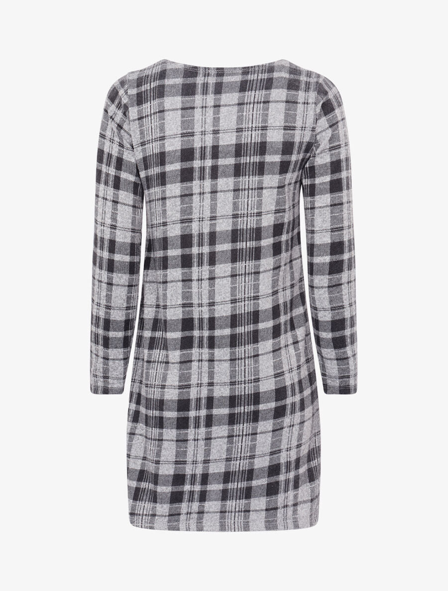 Robe à imprimé tartan - Gris clair - 2