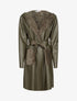 Veste droite style cuir retourné - Kaki - 1