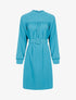 Robe ample ceinturée - Turquoise - 1