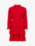 Robe à bas volanté - Rouge - 1