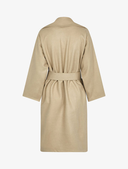 Manteau oversize en feutrine - Taupe - 2