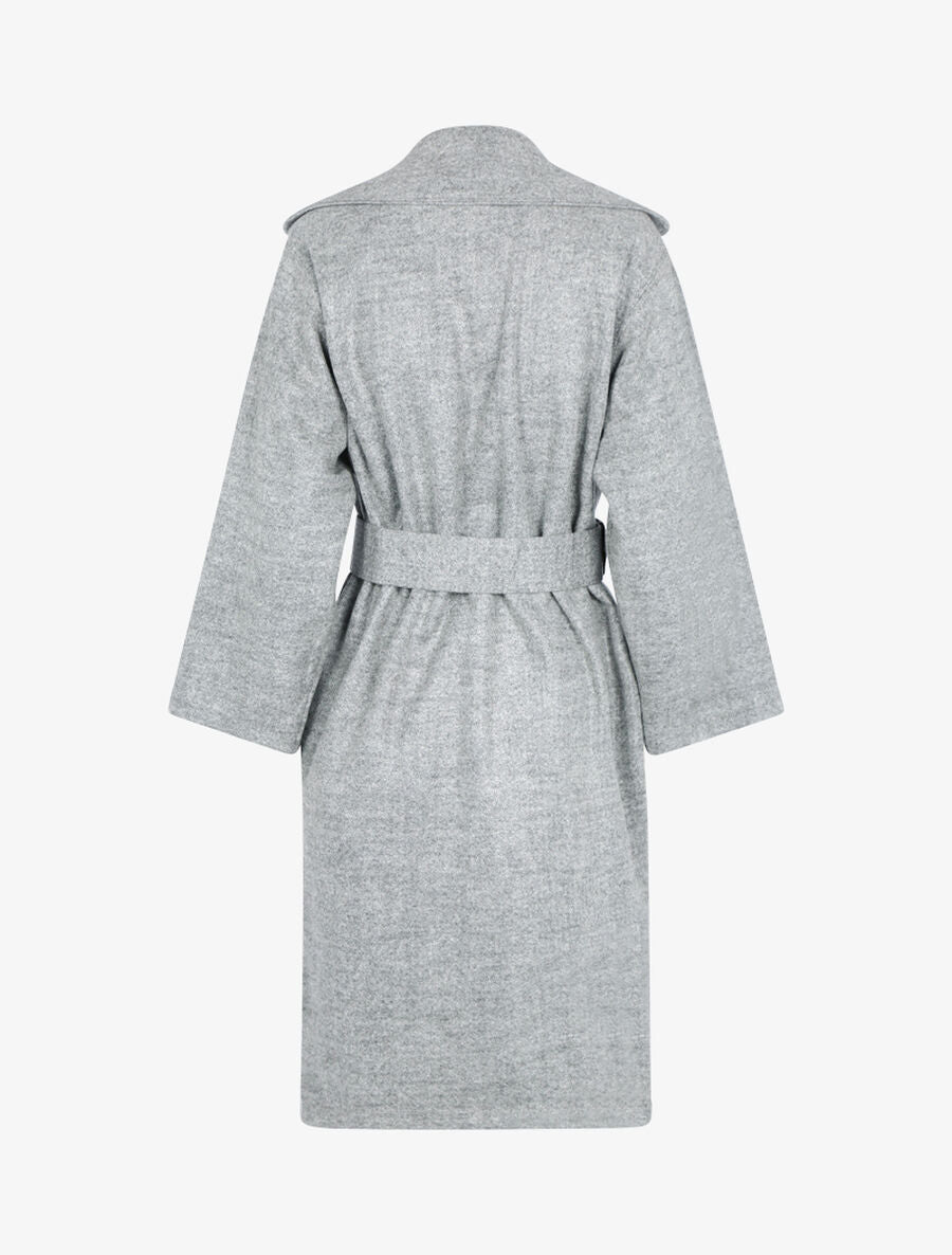 Manteau oversize en feutrine - Gris chiné - 2