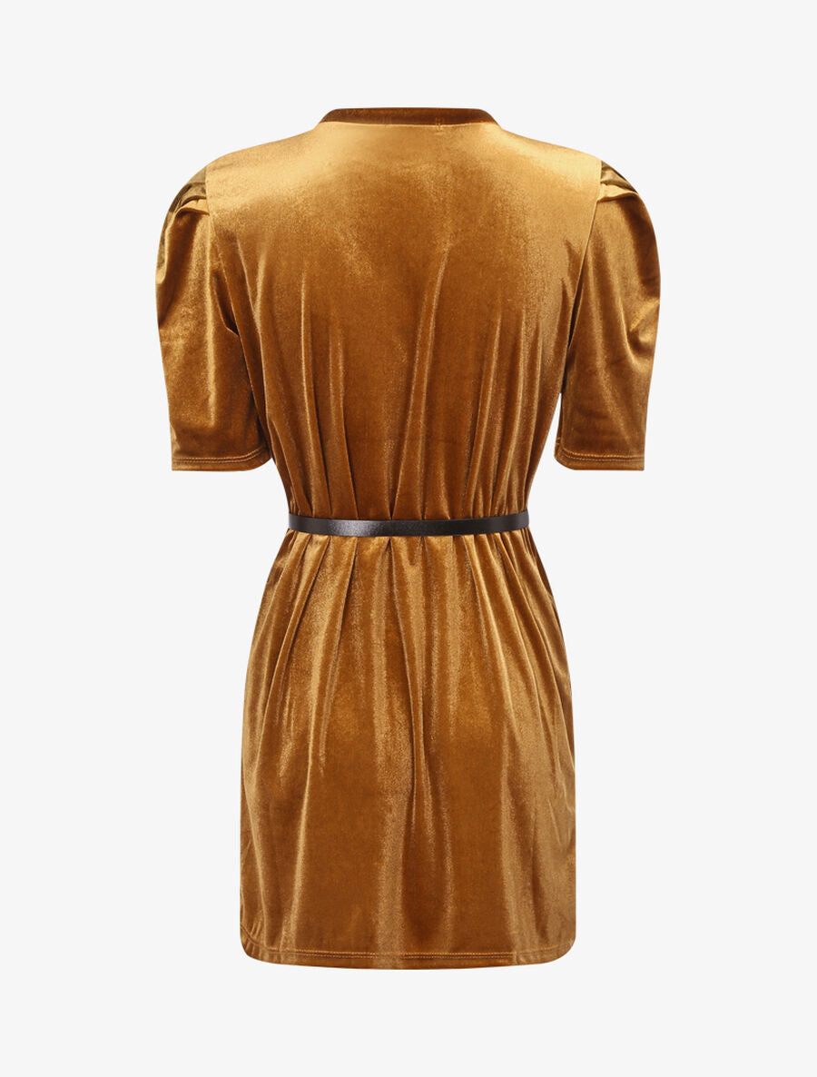 Tunique effet velours - Camel - 2