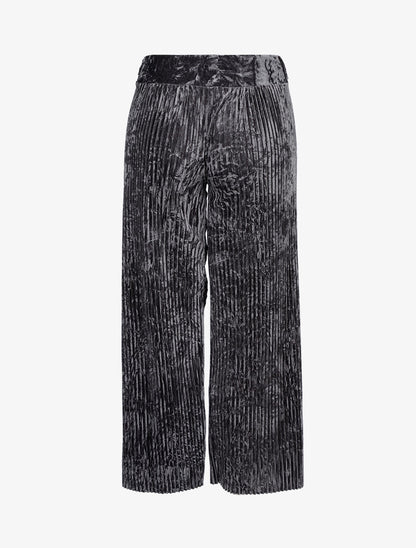 Pantalon gaufré effet velours - Gris foncé - 2