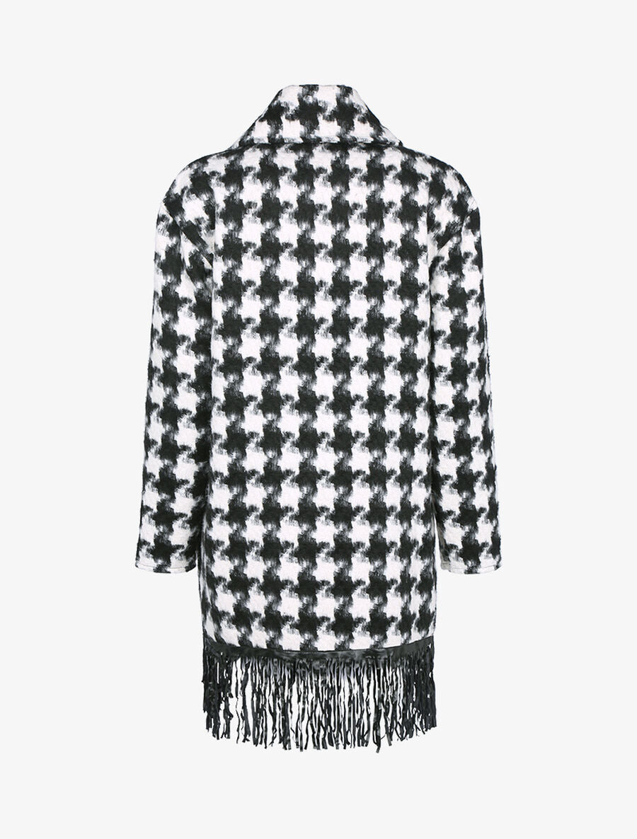 Veste légère imprimé et à franges - Blanc - 2