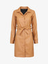 Tunique style robe en simili - Camel - 1
