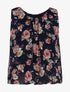 Top à imprimé pivoines - Noir - 1