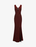 Robe sirène pailleté à décolleté transparent - Rouge - 1