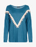 Pull oversize à gros sequins pailletés - Turquoise - 1