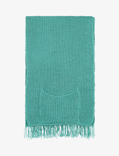Poncho style écharpe à poches - Vert d&