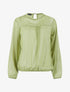 Blouse en voile transparent à pois - Vert - 1