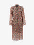 Robe longue fleurie - Orange - 1