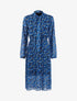 Robe longue fleurie - Bleu - 1