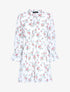 Robe patineuse à imprimé roses - Blanc - 1