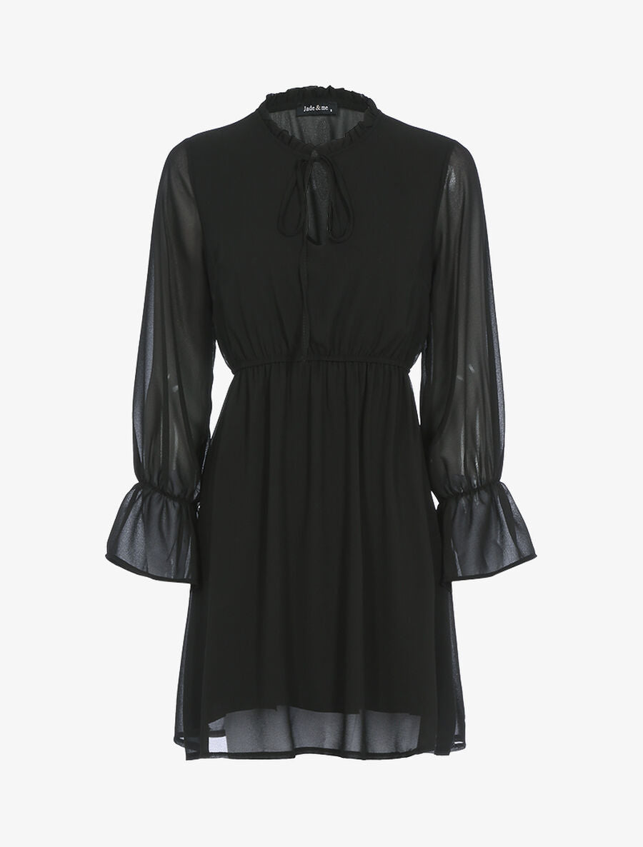 Robe patineuse fluide - Noir - 1