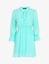Robe patineuse fluide - Bleu turquoise - 1