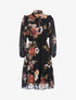 Robe fluide à imprimé floral - Noir - 1