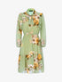 Robe fluide à imprimé floral - Vert - 1