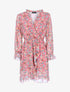 Robe portefeuille à imprimé printanier - Rose foncé - 1