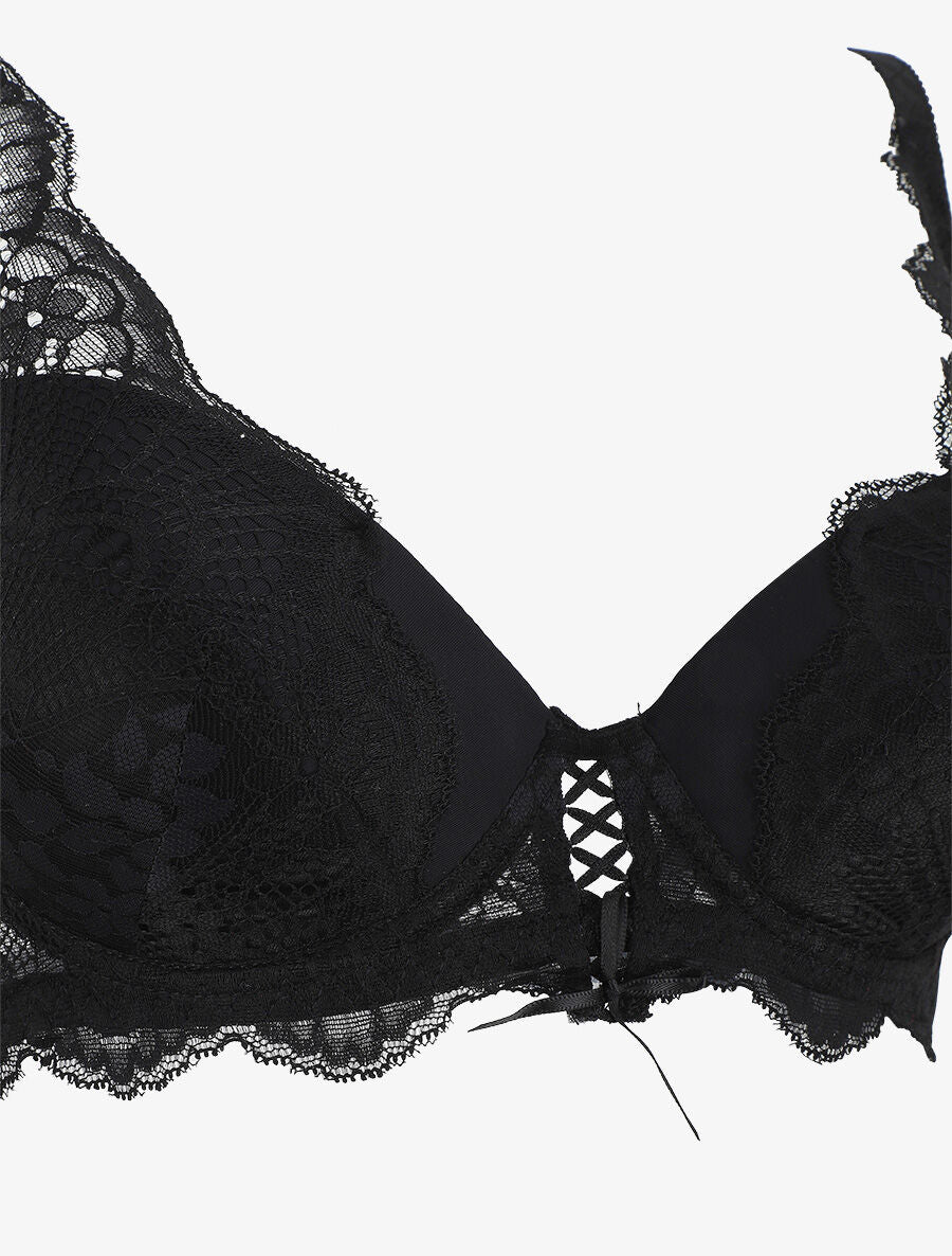 Ensemble emboitant en dentelle - Noir - 4