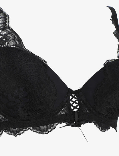 Ensemble emboitant en dentelle - Noir - 4