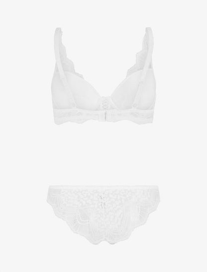 Ensemble emboitant en dentelle - Blanc - 2