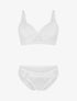 Ensemble push up en dentelle et noeud - Blanc - 4