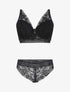 Ensemble push up uni en dentelle - Noir - 1