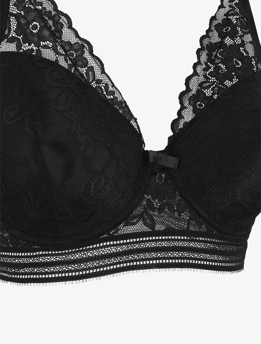 Ensemble push up uni en dentelle - Noir - 3