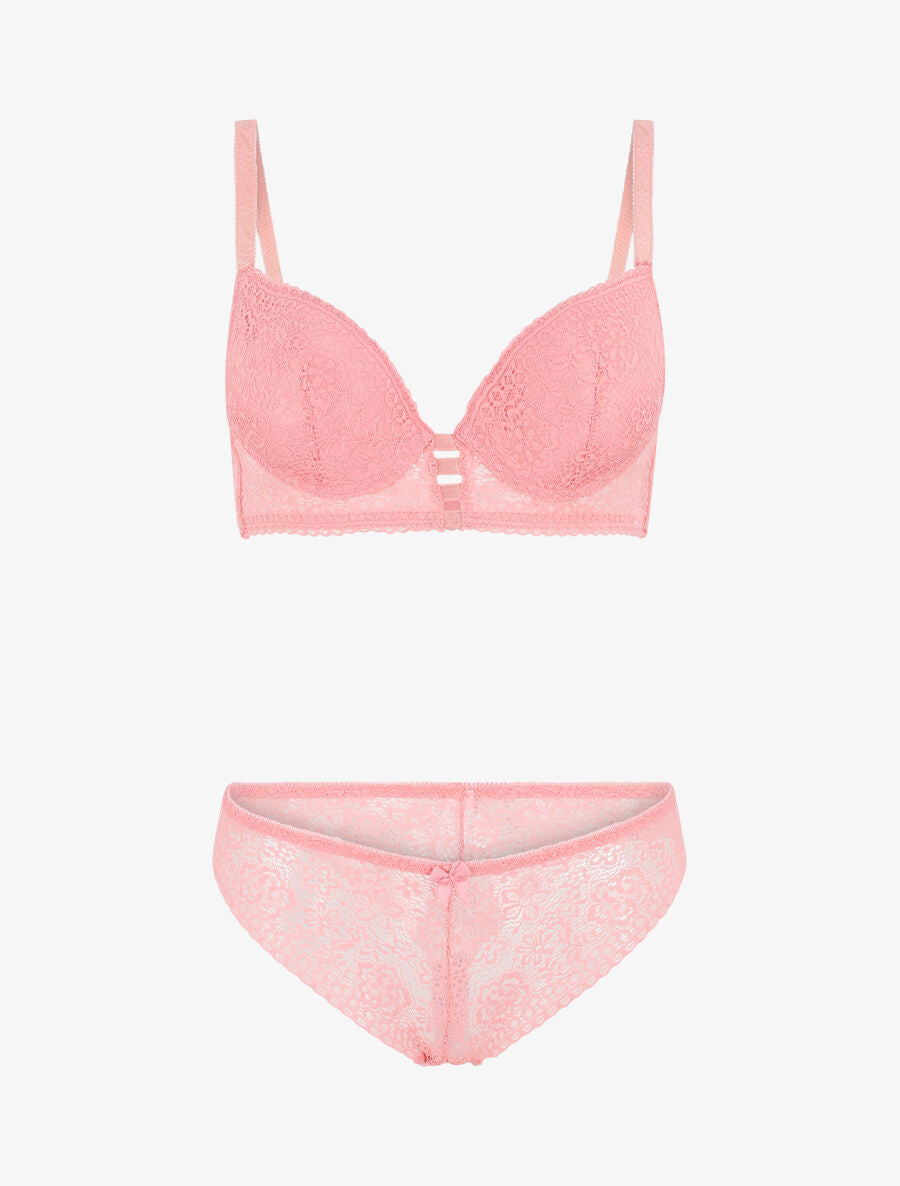 Ensemble en dentelle - Rose - 5