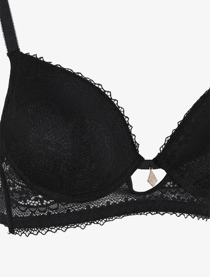 Ensemble dentelle à bijoux strass - Noir - 4